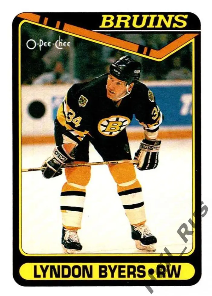 Хоккей Карточка Lyndon Byers/Линдон Байерс (Boston Bruins/Бостон Брюинз) НХЛ/NHL