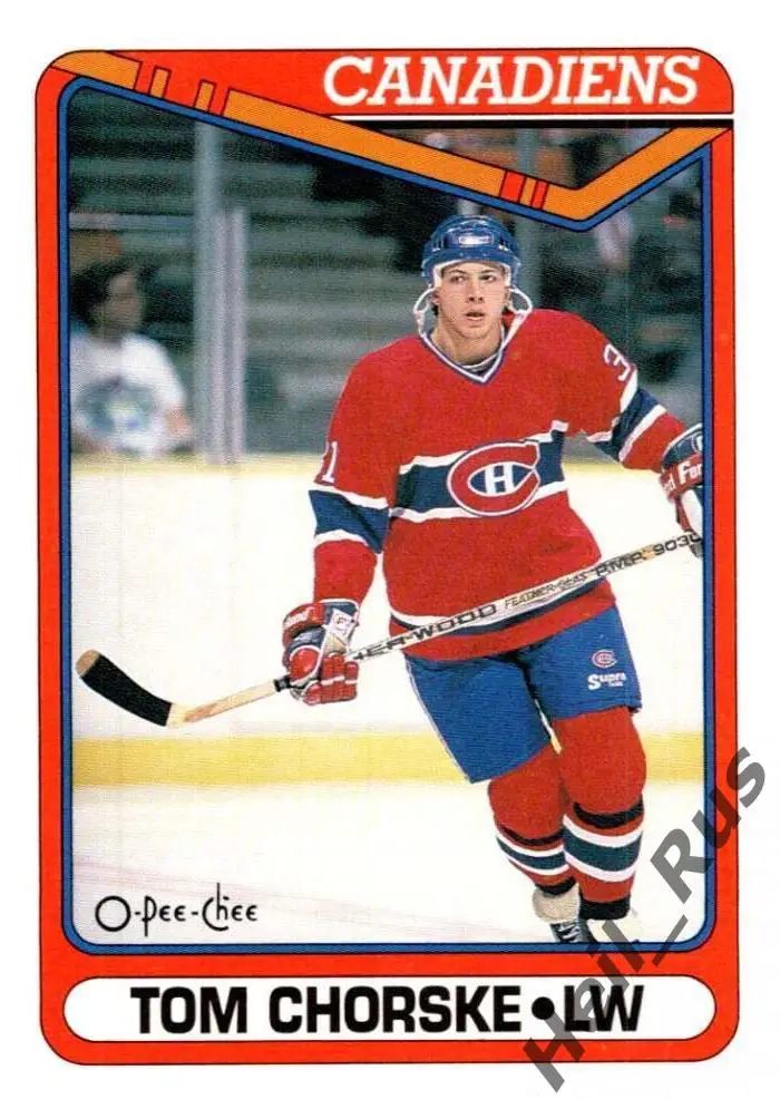 Хоккей. Карточка Tom Chorske/Том Чорски (Montreal Canadiens/Монреаль) НХЛ/NHL
