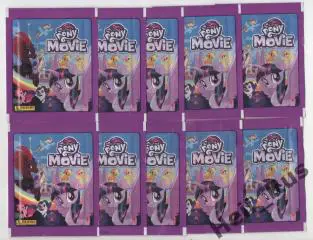 Наклейки. 10 запечатанных пакетиков Panini/Панини Мой маленький Пони в Кино