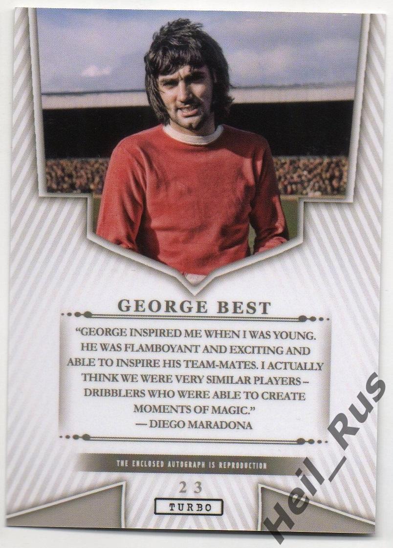 Карточка с напечатанным автографом George Best/Джордж Бест (Манчестер Юнайтед) 1