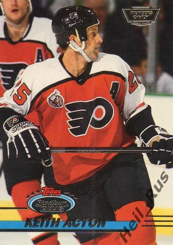 Хоккей. Карточка Keith Acton/Кит Эктон (Philadelphia Flyers/Филадельфия) НХЛ/NHL