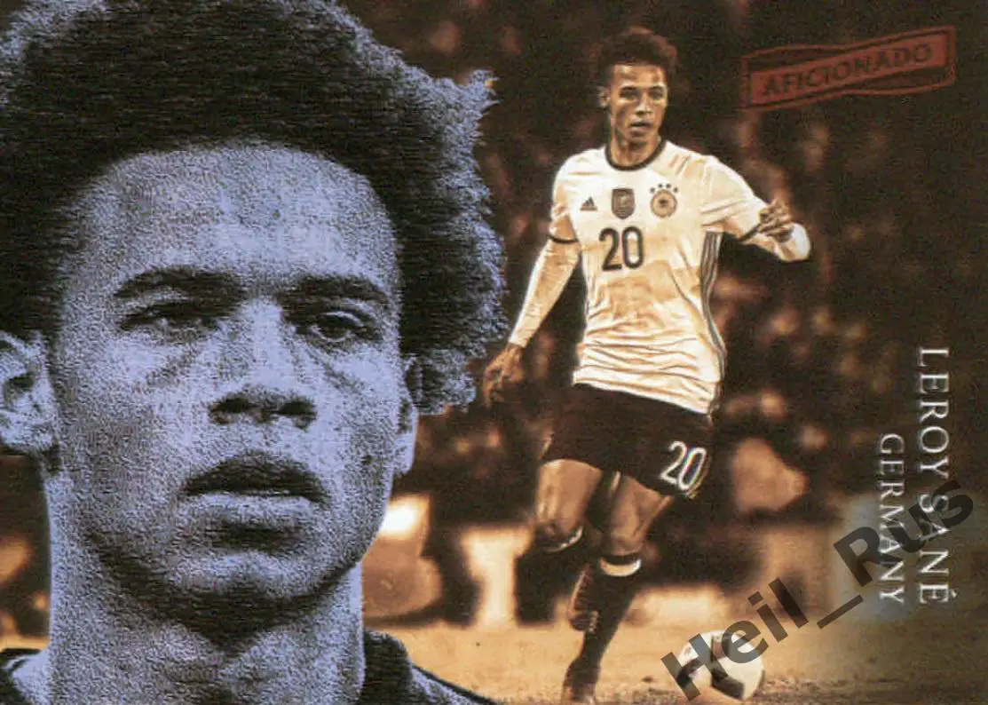 Футбол Карточка Лерой Сане (Германия, Манчестер Сити, Бавария, Шальке 04) Panini