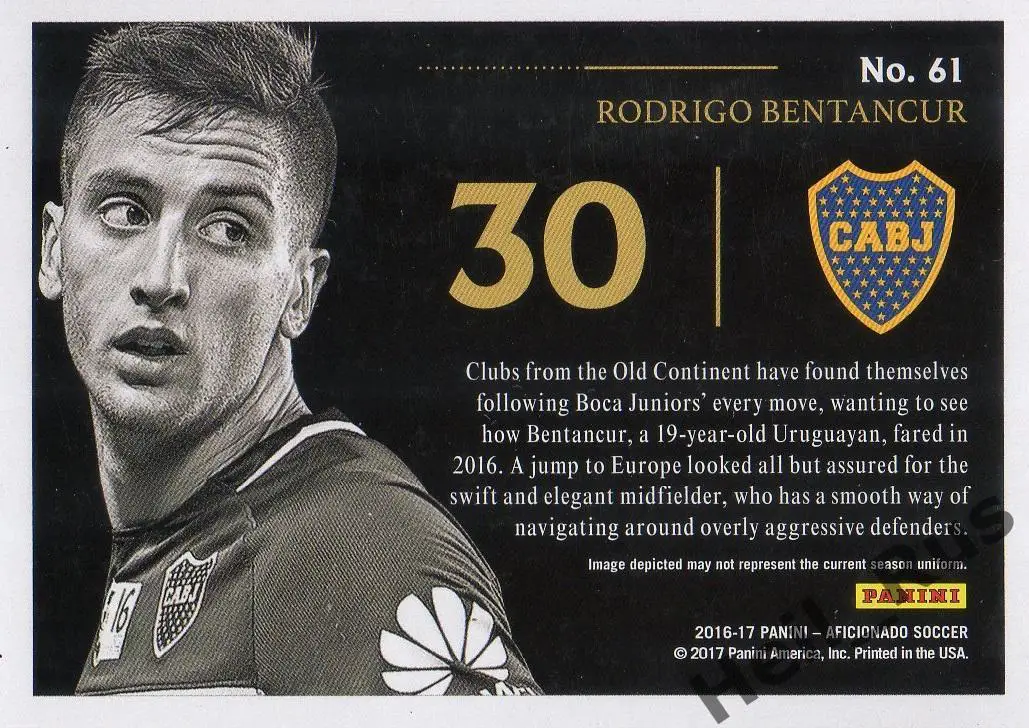 Футбол; Карточка Родриго Бентанкур (Бока Хуниорс, Ювентус, Тоттенхэм Хотспур) 1