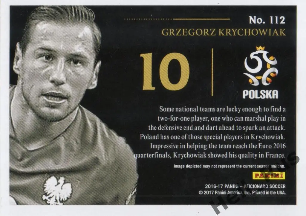 Футбол. Карточка Гжегож Крыховяк (Польша, Локомотив Москва, Краснодар) Panini 1