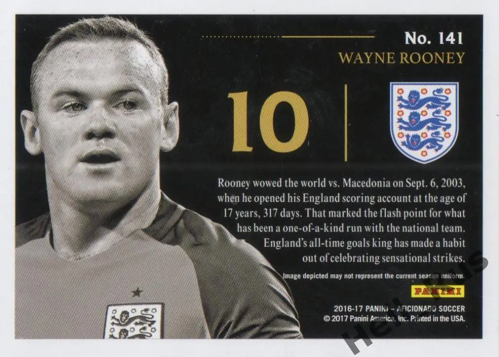 Футбол. Карточка Wayne Rooney/Уэйн Руни Англия, Эвертон/Манчестер Юнайтед Panini 1