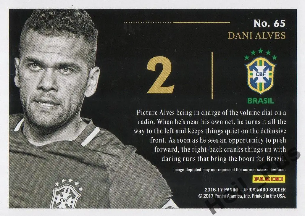 Футбол Карточка Dani Alves/Дани Алвес (Бразилия, ПСЖ, Ювентус, Барселона) Panini 1