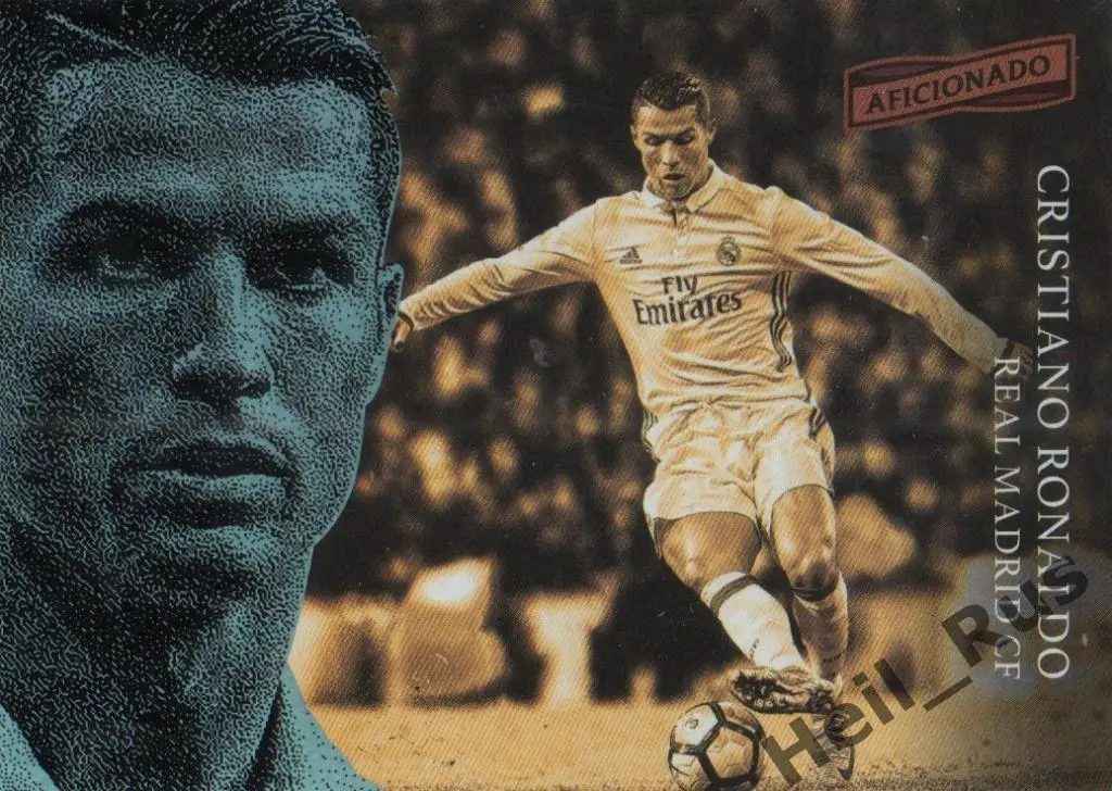 Футбол Карточка Криштиану Роналду Реал Мадрид, Манчестер Юнайтед, Ювентус Panini