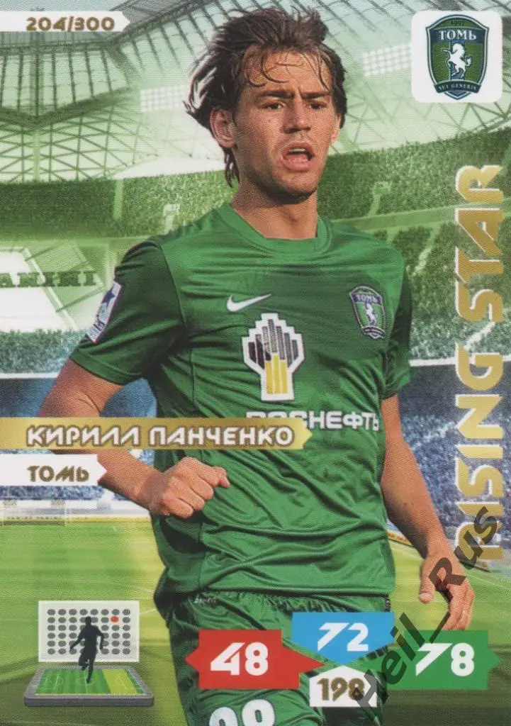 Футбол. Карточка Кирилл Панченко (Томь Томск, Динамо/ЦСКА/Мордовия) Panini РФПЛ