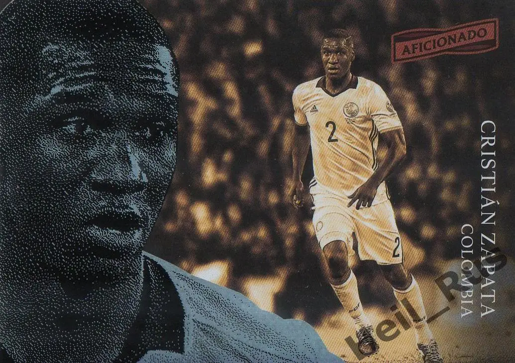 Футбол. Карточка Кристиан Сапата Колумбия, Милан, Удинезе, Дженоа Panini 2016-17
