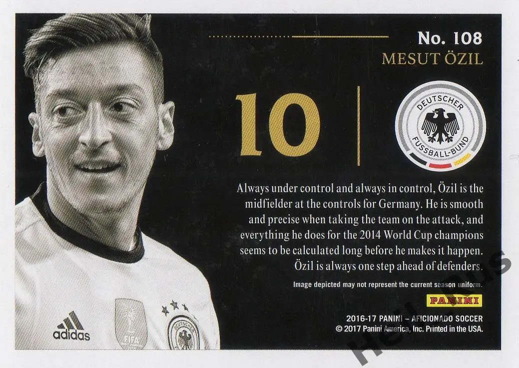 Футбол. Карточка Месут Озиль (Германия, Реал Мадрид, Арсенал, Шальке 04) Panini 1