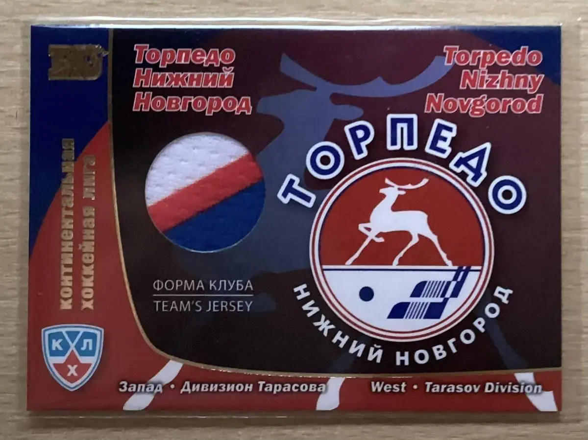 Хоккей Карточка Форма Клуба Торпедо Нижний Новгород КХЛ/KHL сезон 2010/11 SeReal