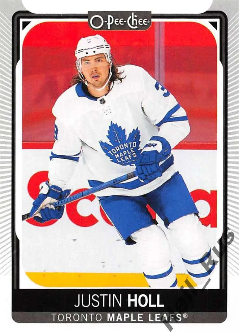 Хоккей; Карточка Justin Holl/Джастин Холл (Toronto Maple Leafs/Торонто) НХЛ/NHL