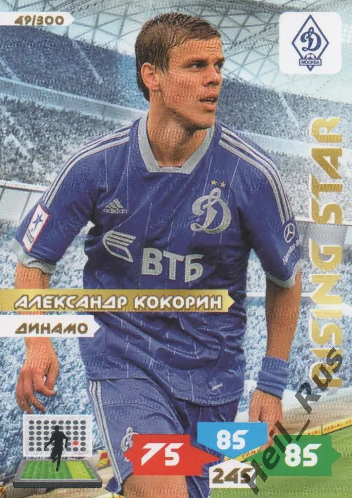 Футбол. Карточка Александр Кокорин (Динамо Москва, Спартак, Зенит) РФПЛ 2013-14