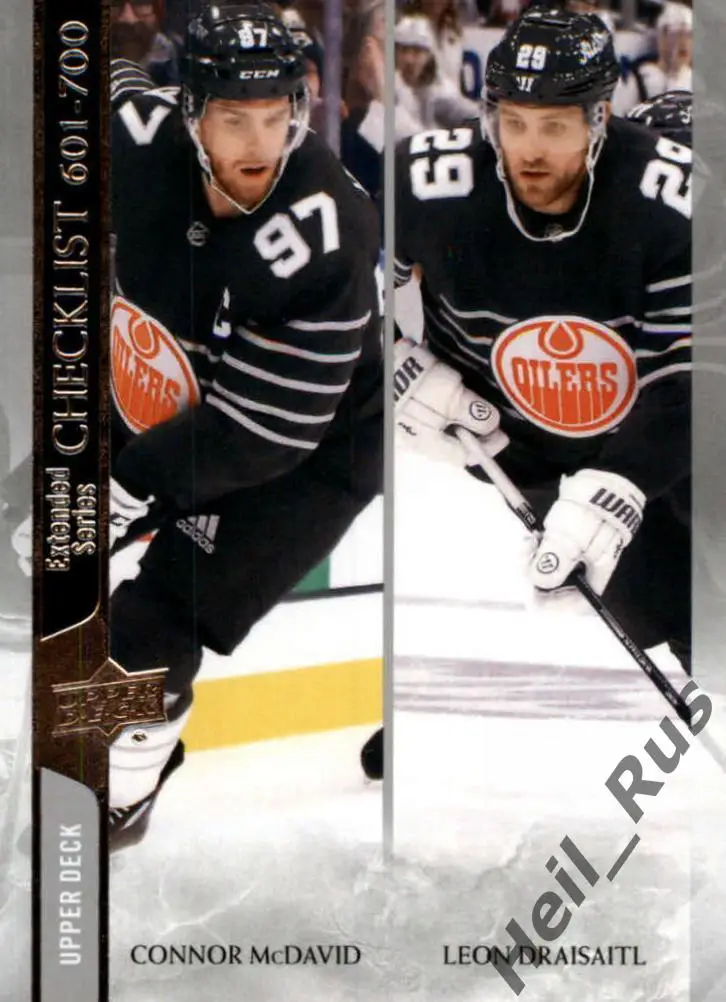 Хоккей Карточка Коннор Макдэвид/Леон Драйзайтль Edmonton Oilers/Эдмонтон НХЛ/NHL