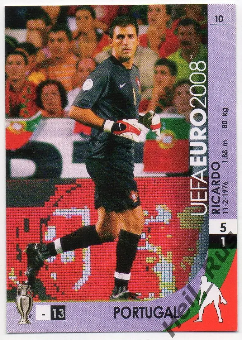 Футбол. Карточка Ricardo/Рикарду (Португалия, Реал Бетис) Euro/Евро 2008 Panini