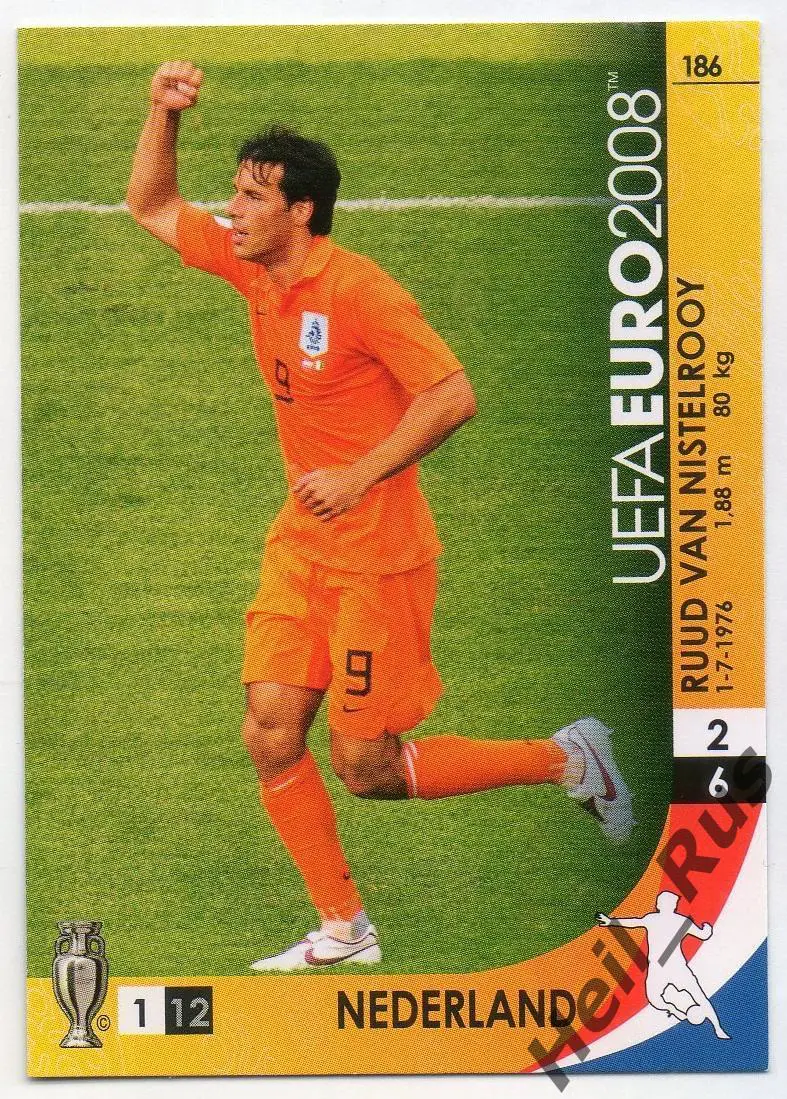 Футбол. Карточка Руд ван Нистелрой Нидерланды, Манчестер Юнайтед Euro/Евро 2008