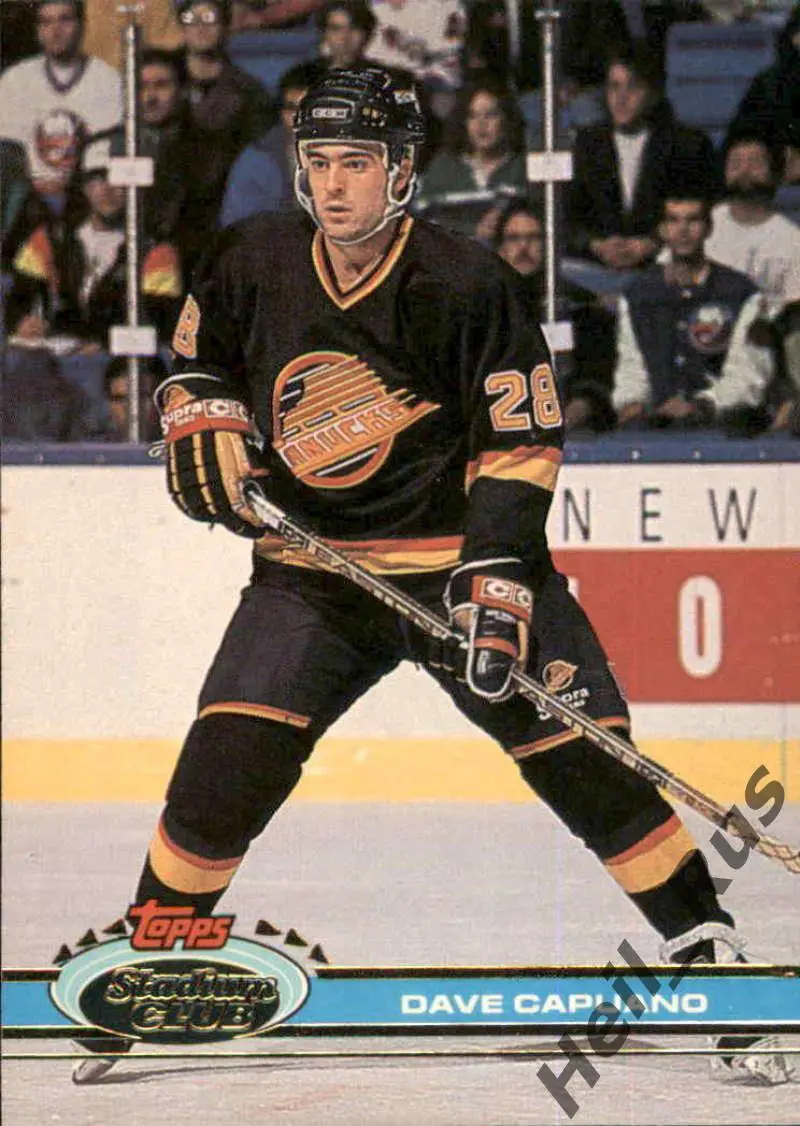 Хоккей. Карточка Dave Capuano/Дэйв Капуано (Vancouver Canucks/Ванкувер) НХЛ/NHL