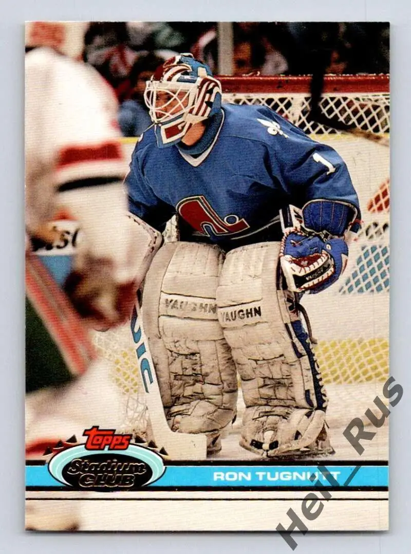 Хоккей Карточка Ron Tugnutt/Рон Тагнатт Quebec Nordiques/Квебек Нордикс НХЛ/NHL