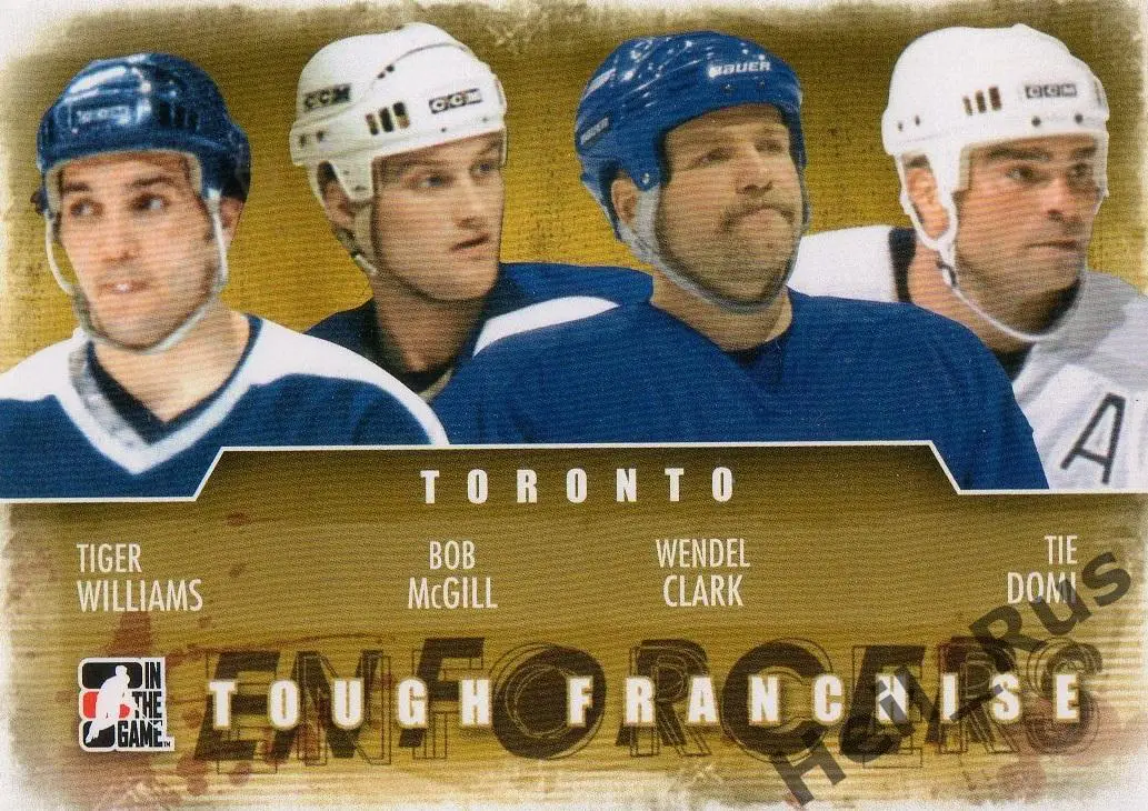 Карточка Toronto Maple Leafs/Торонто Мейпл Лифс Уильямс/Макгилл/Кларк/Доми НХЛ