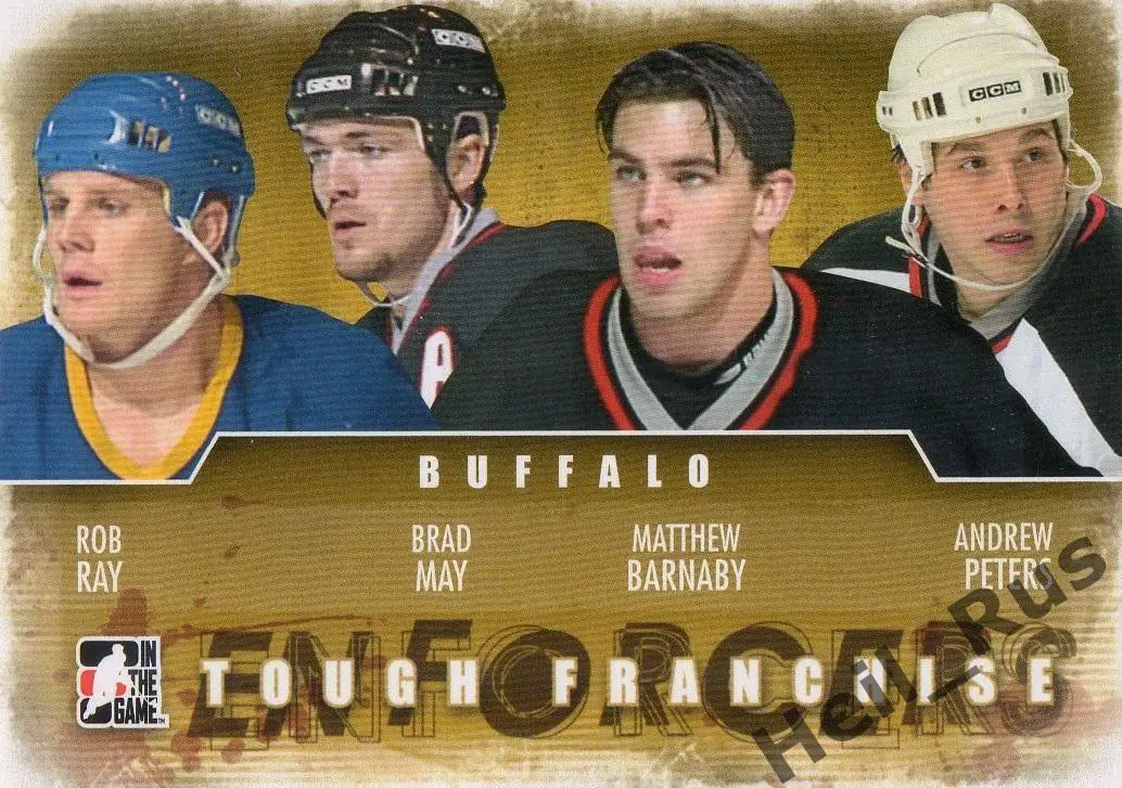 Хоккей. Карточка Buffalo Sabres/Баффало Сейбрз Рэй/Мэй/Барнэби/Питерс НХЛ/NHL