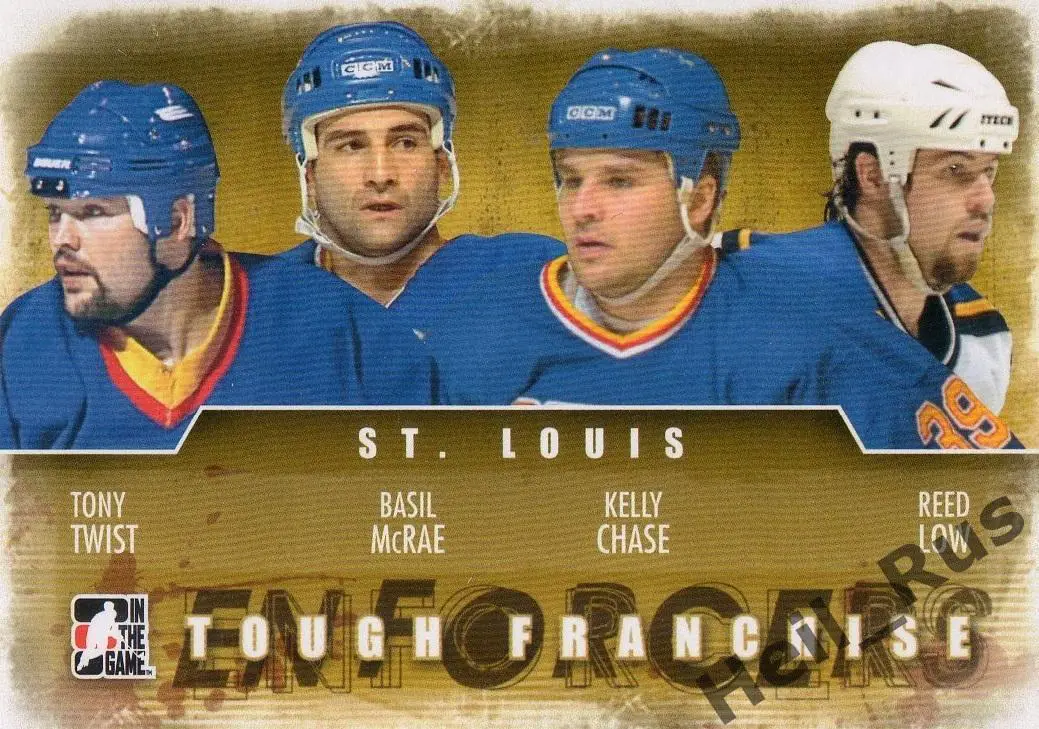 Хоккей. Карточка St. Louis Blues/Сент-Луис Блюз Твист/Макрэй/Чейз/Лоу НХЛ/NHL