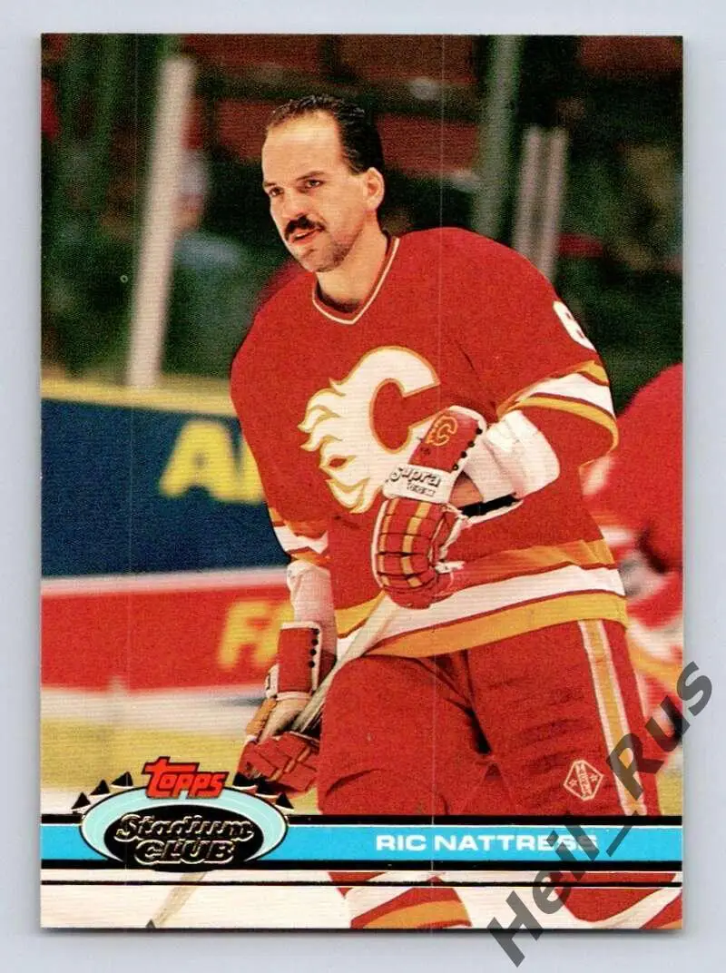 Хоккей; Карточка Ric Nattress/Рик Нэттресс Calgary Flames/Калгари Флэймз НХЛ/NHL