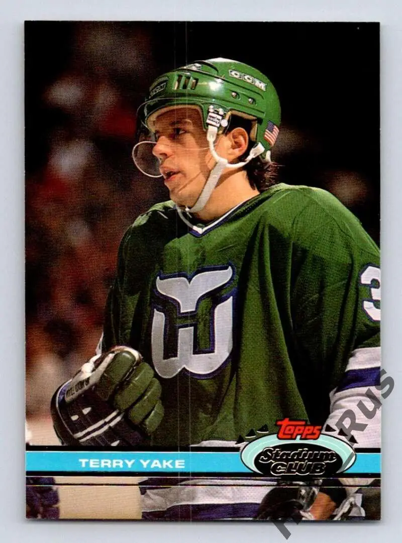Хоккей; Карточка Terry Yake/Терри Як (Hartford Whalers/Хартфорд Уэйлерс) НХЛ/NHL