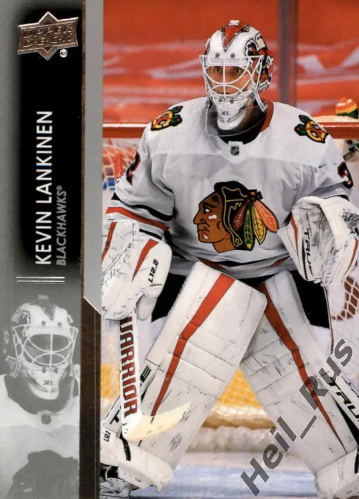 Хоккей. Карточка Kevin Lankinen/Кевин Ланкинен Chicago Blackhawks/Чикаго НХЛ/NHL