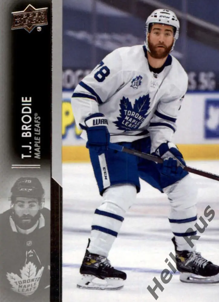 Хоккей. Карточка T.J. Brodie/Ти Джей Броди (Toronto Maple Leafs/Торонто) НХЛ/NHL
