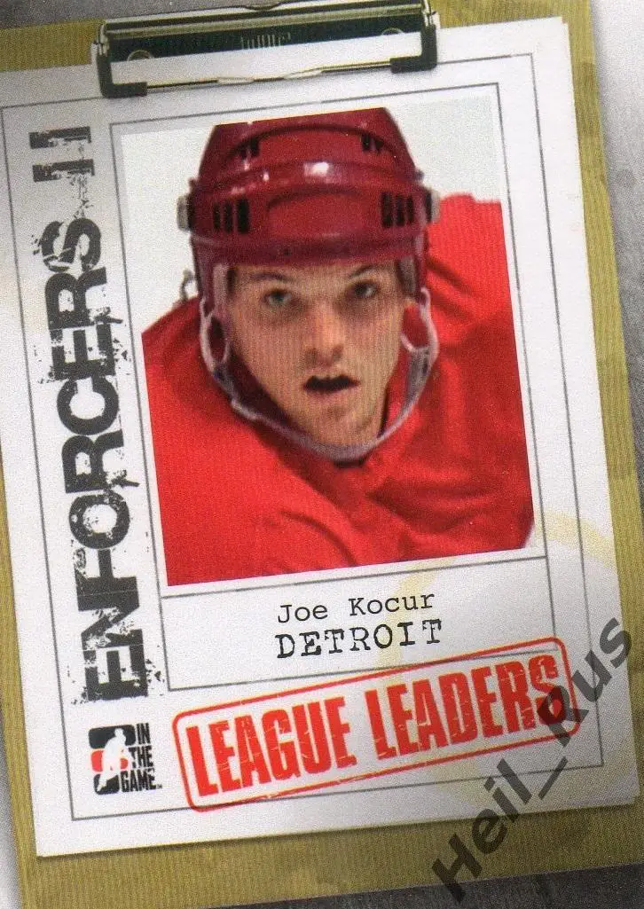 Хоккей Карточка Joey Kocur/Джо Кошур Detroit Red Wings/Детройт Ред Уингз НХЛ/NHL