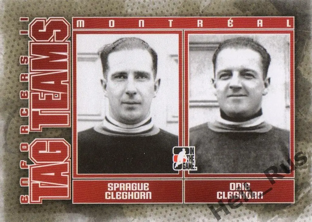 Карточка Sprague/Odie Cleghorn Спрэг/Оди Клегхорн (Montreal Canadiens) НХЛ/NHL