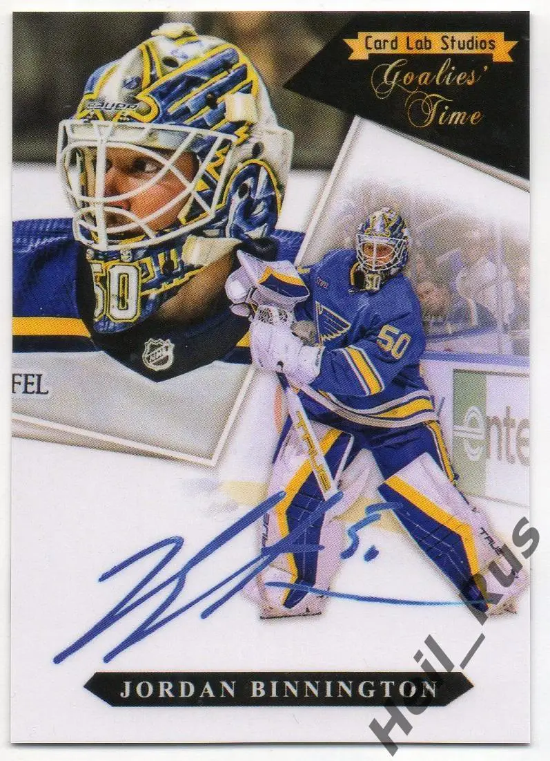 Карточка Jordan Binnington/Джордан Биннингтон St. Louis Blues/Сент-Луис НХЛ/NHL