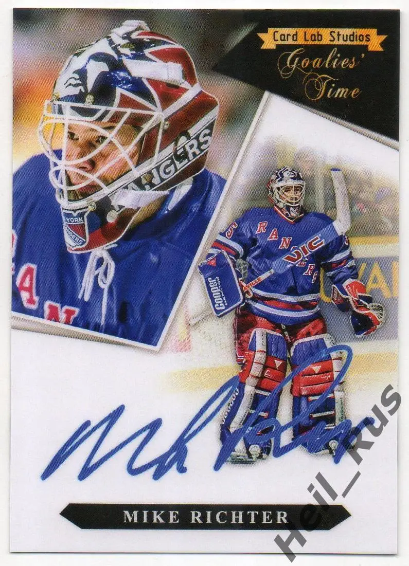 Карточка Mike Richter/Майк Рихтер (New York Rangers/Нью-Йорк Рейнджерс) НХЛ/NHL
