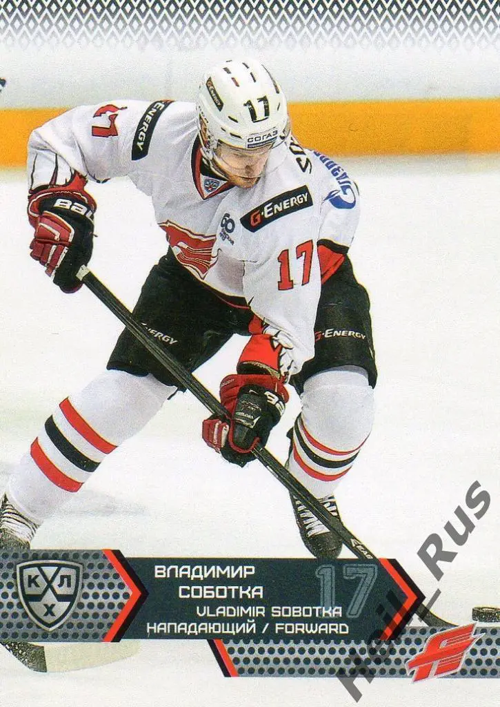 Хоккей. Карточка Владимир Соботка (Авангард Омск) КХЛ/KHL сезон 2015/16 SeReal