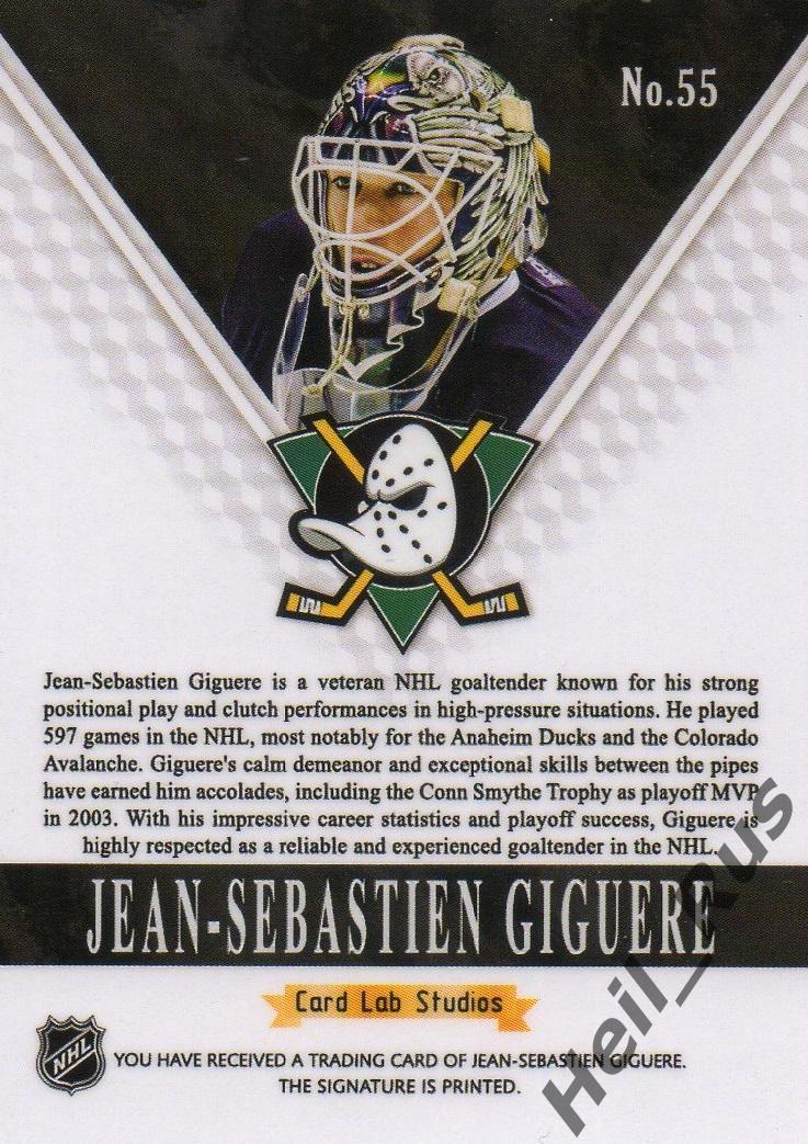 Хоккей Карточка Giguere/Жан-Себастьян Жигер Anaheim Mighty Ducks/Анахайм НХЛ-NHL 1