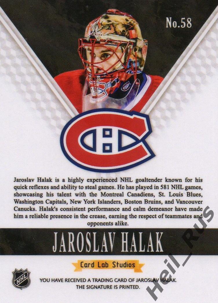 Хоккей Карточка Jaroslav Halak/Ярослав Галак Montreal Canadiens/Монреаль НХЛ/NHL 1
