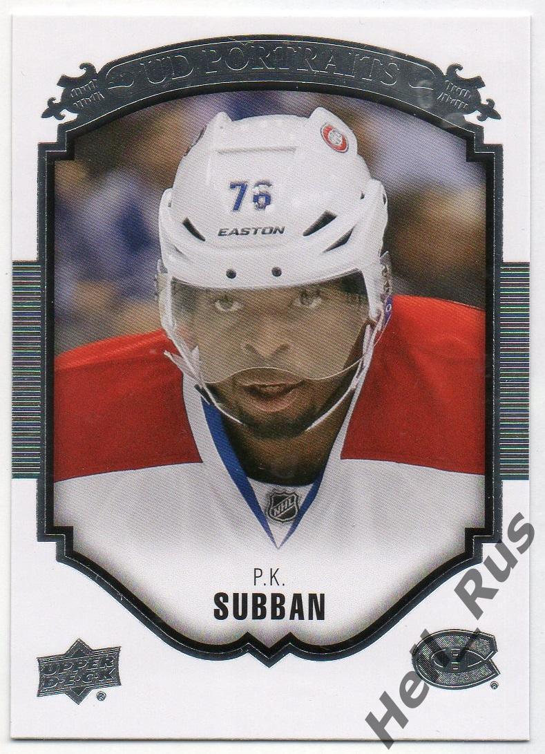 Хоккей; Карточка P.K. Subban/Пи-Кей Суббан (Montreal Canadiens/Монреаль) НХЛ/NHL