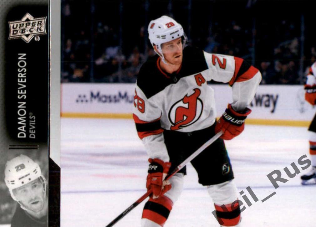 Хоккей; Карточка Damon Severson/Дэймон Северсон New Jersey Devils/Девилз НХЛ/NHL