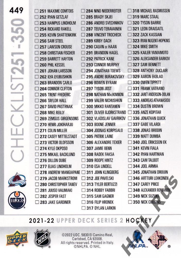 Карточка Натан Маккиннон/Леон Драйзайтль Colorado Avalanche/Edmonton Oilers НХЛ 1