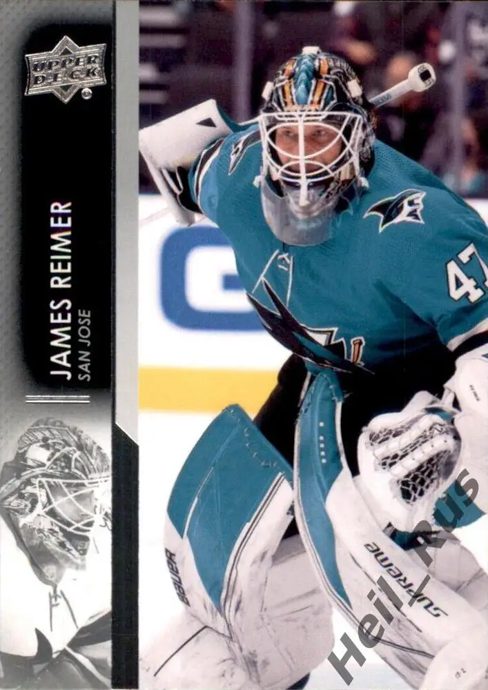 Хоккей. Карточка James Reimer/Джеймс Раймер (San Jose Sharks / Сан-Хосе) НХЛ/NHL