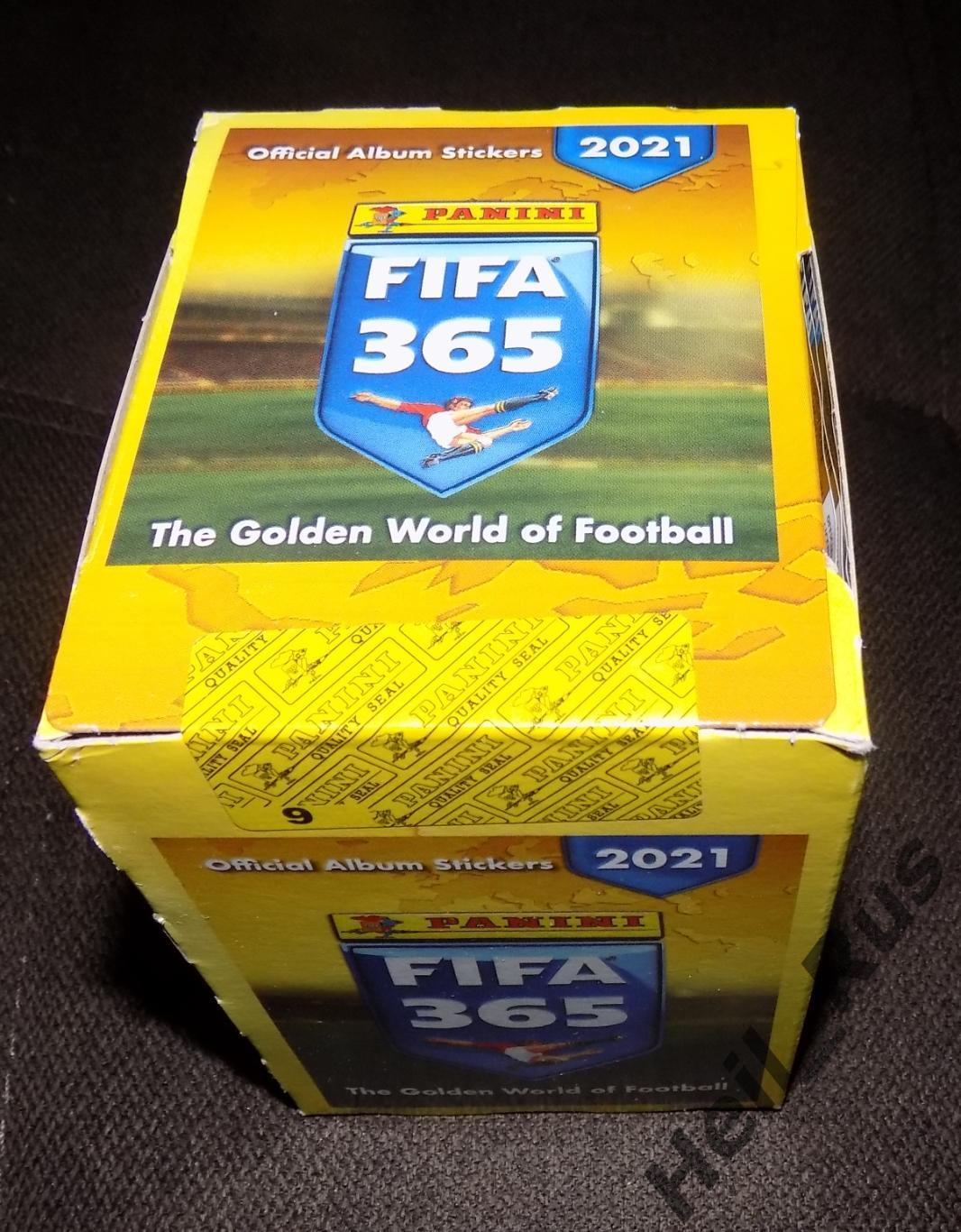 Футбол. Наклейки/Стикеры. Блок (50 запечатанных пакетиков) PANINI FIFA 365: 2021