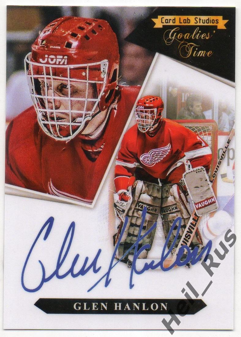 Хоккей. Карточка Glen Hanlon/Глен Хэнлон (Detroit Red Wings/Детройт) НХЛ/NHL