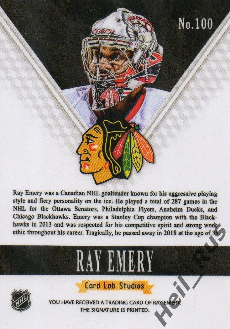 Хоккей. Карточка Ray Emery/Рэй Эмери Chicago Blackhawks/Чикаго Блэкхокс НХЛ/NHL 1