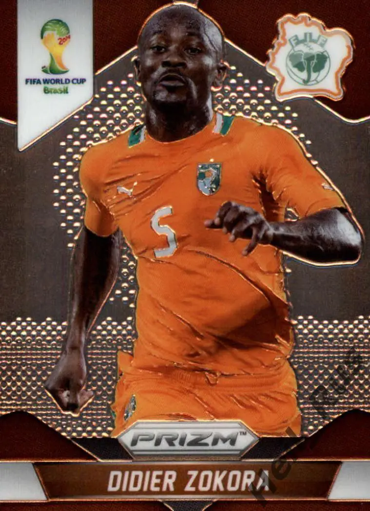 Футбол. Карточка Didier Zokora/Дидье Зокора (Кот-д’Ивуар) Чемпионат Мира 2014