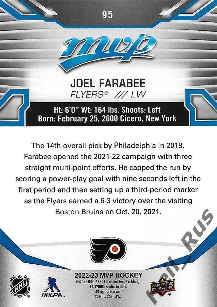 Карточка Joel Farabee/Джоэл Фараби (Philadelphia Flyers/Филадельфия) НХЛ/NHL 1