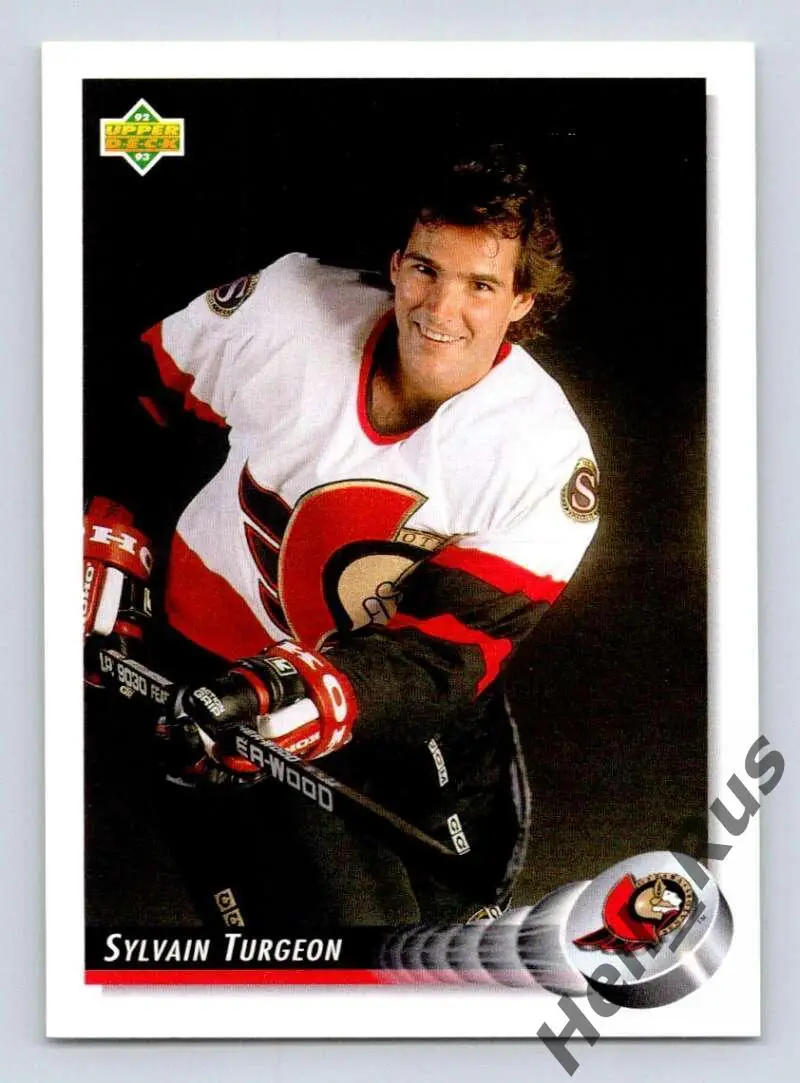 Хоккей Карточка Sylvain Turgeon/Сильвен Тарджон (Ottawa Senators/Оттава) НХЛ/NHL