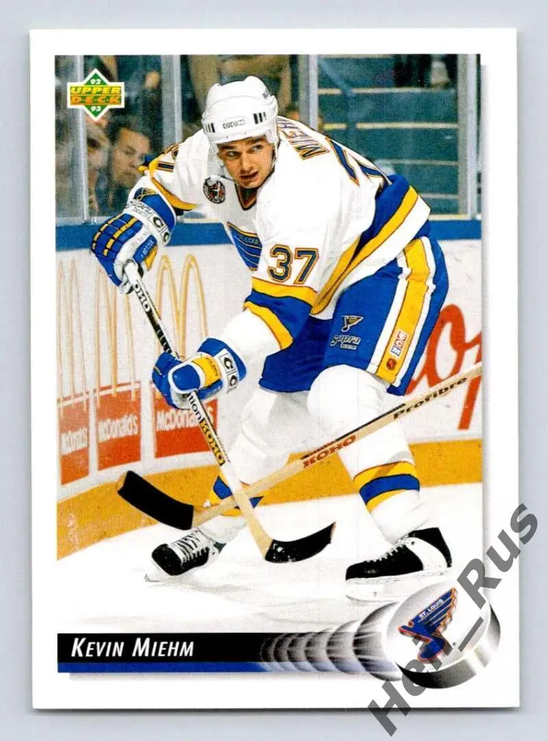 Хоккей. Карточка Kevin Miehm/Кевин Мием (St. Louis Blues/Сент-Луис Блюз) НХЛ/NHL