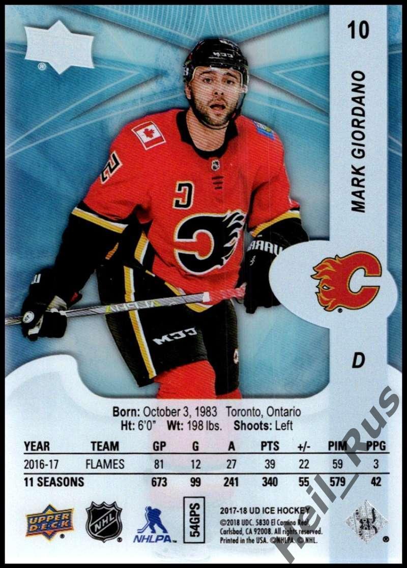 Карточка Giordano/Марк Джиордано Calgary Flames/Калгари, Динамо Москва НХЛ/NHL 1