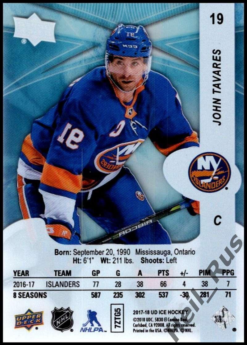 Карточка John Tavares/Джон Таварес New York Islanders/Нью-Йорк Айлендерс НХЛ/NHL 1