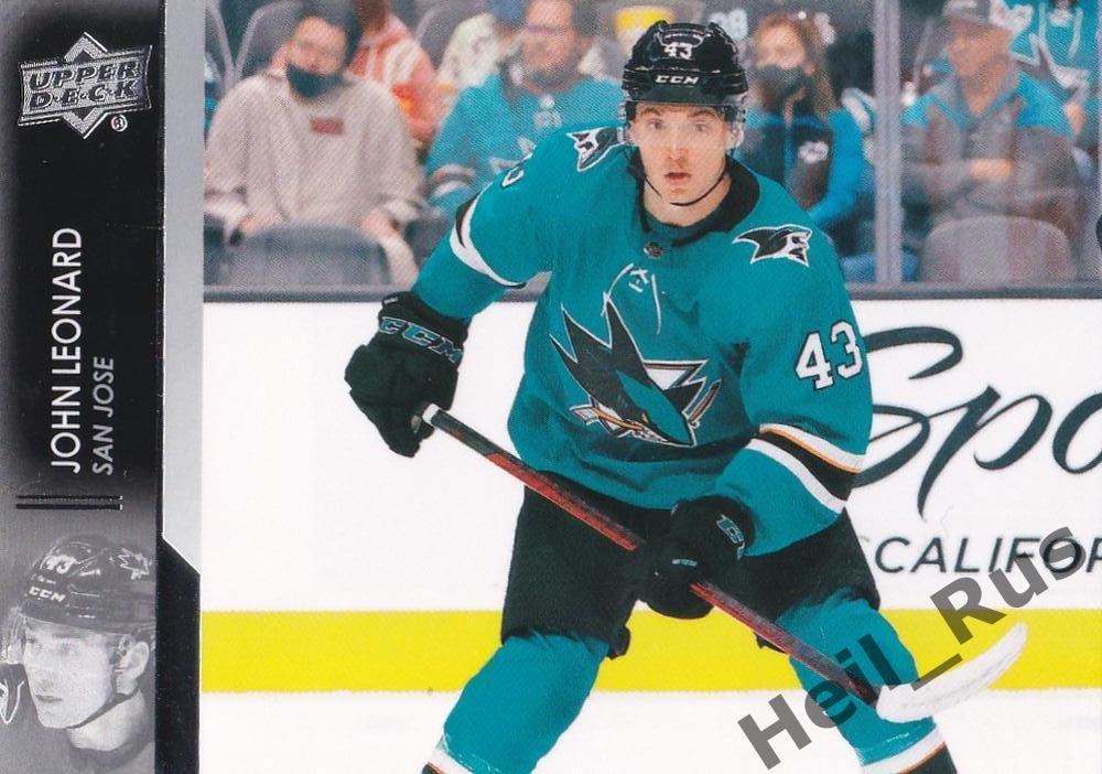 Хоккей Карточка John Leonard/Джон Леонард San Jose Sharks/Сан-Хосе Шаркс НХЛ/NHL